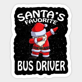 Santas Favorite Bus Driver Christmas Sticker